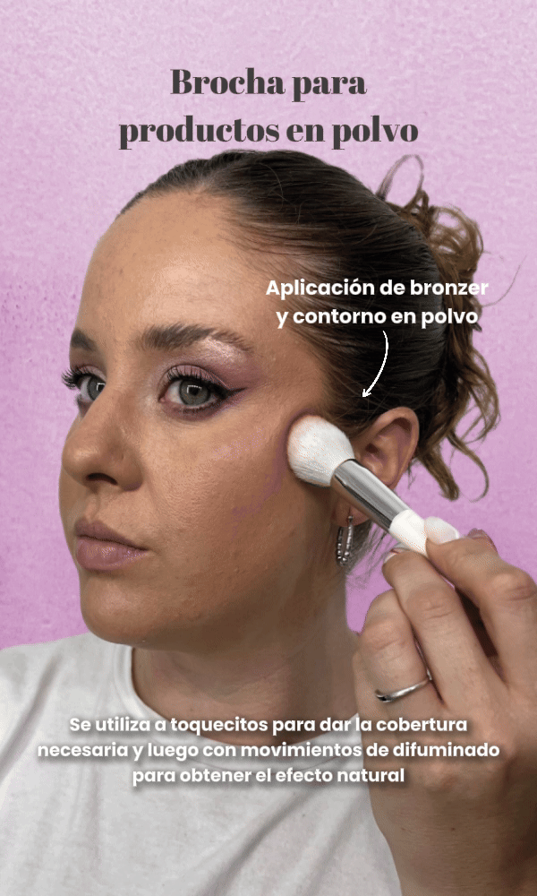 brocha de rostro para productos en polvo maquilladora en zona oeste ga makeup x caro arjona